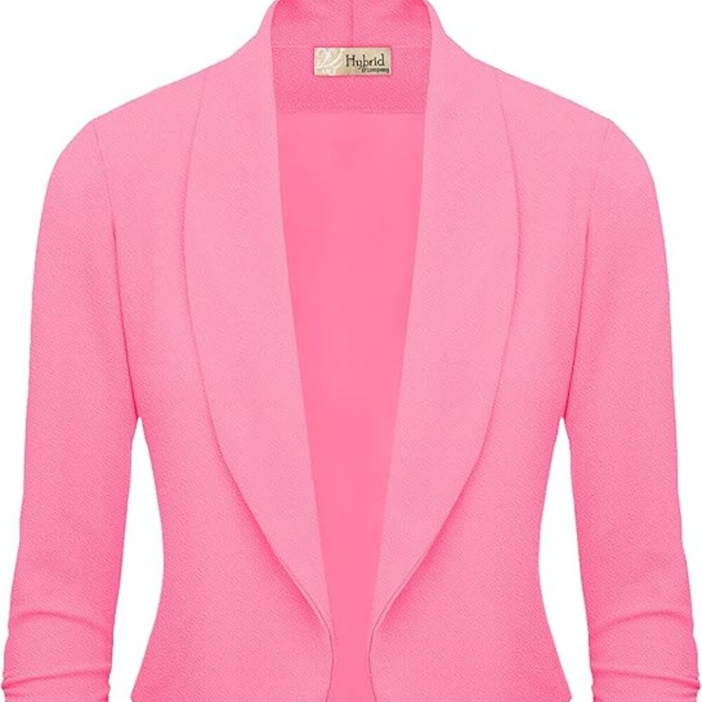 ✨ Hybrid & Company Hot Pink Open Front Blazer in 2X ✨